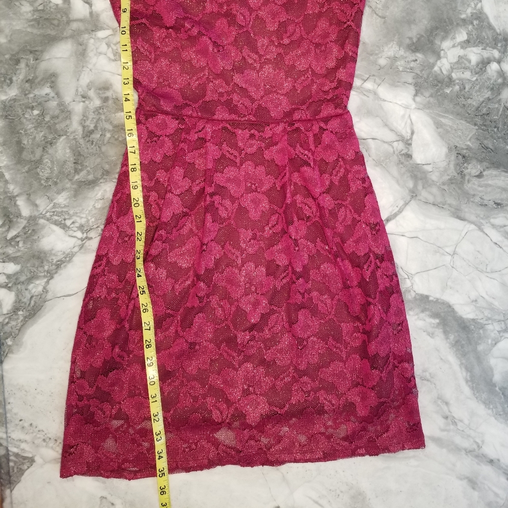 Pink Owl Lace Dress w/ Keyhole Back - Picture 6 of 6